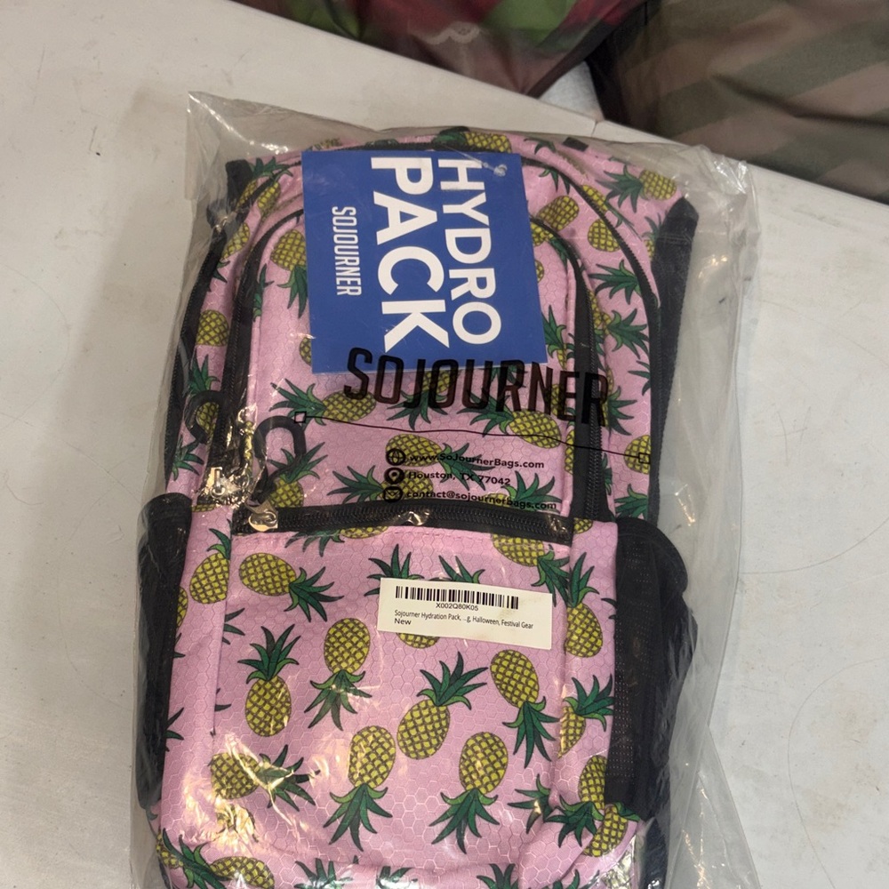 #69 SoJourner Hydration Pack with Pineapple Print